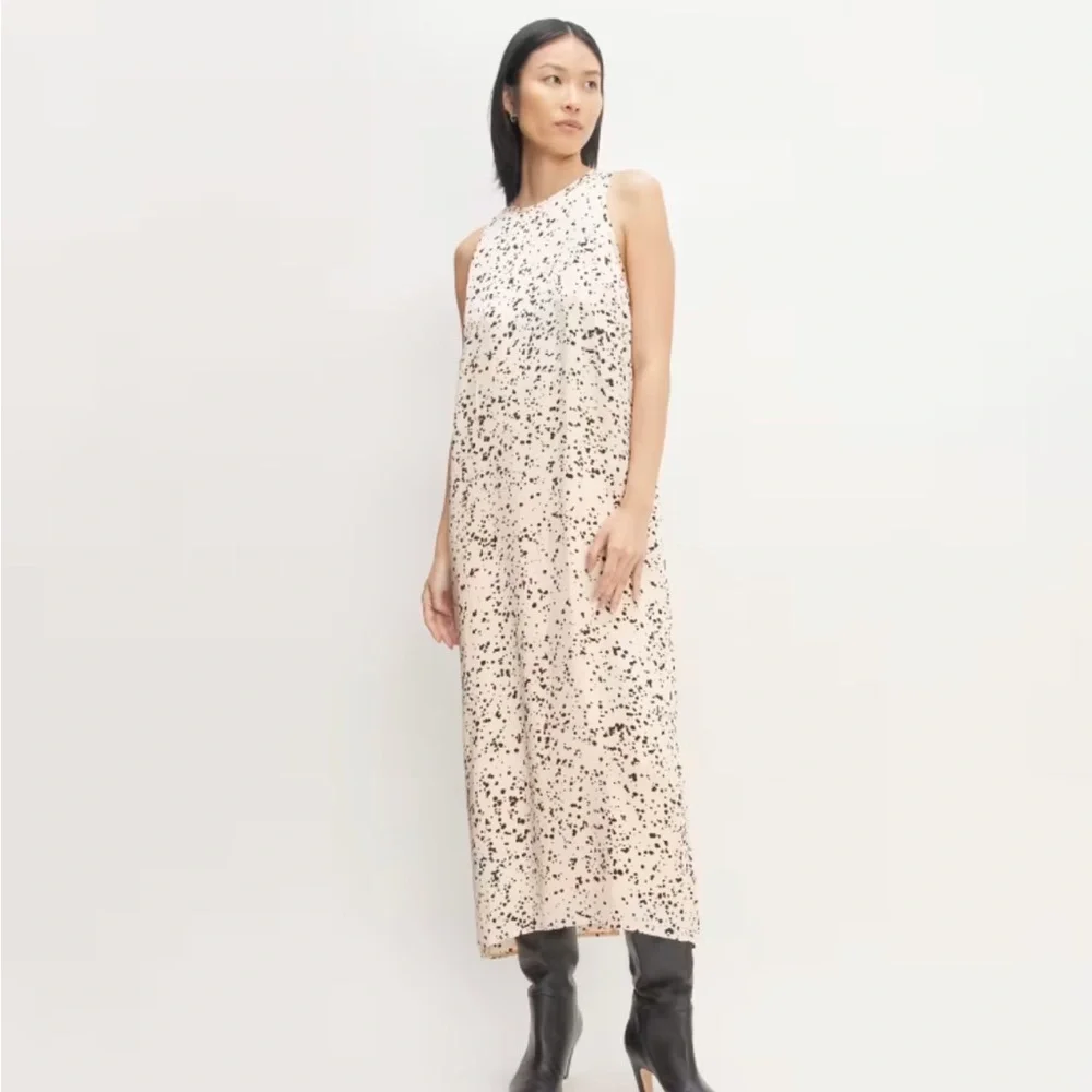 Everlane Cream Speckled Midi Dress - Picture 1 of 3